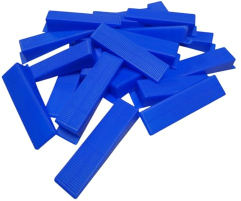 Fliesenkeile für Nivelliersystem 1000 Stück blau – Wiederverwendbare Fliesen Verlegehilfe – Nivellierkeile kompatibel mit Fliesen Clips – Präzises Ausrichten von Wand- und Bodenfliesen