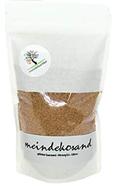 Farbsand zum Dekorieren und Gestalten - Quarzsand gefärbt 0,4-0,8mm – Dekosand (CAMEL - Hellbraun, 700g Beutel)
