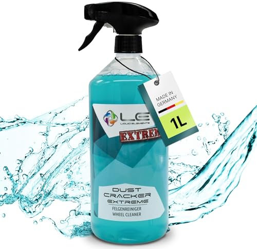 Liquid Elements – Felgenreiniger Dust Cracker Extreme 1 Liter – Reiniger für Alufelgen & Stahlfelgen – entfernt hartnäckigste Verschmutzungen – säurefrei & pH-neutral