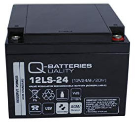 Batería Qbatteries 12LS-24 Agm Standard. Tecnología AGM. 12V - 24Ah (165x176x...