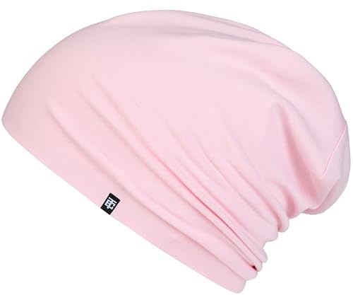 Enter the Complex® Lätt jerseymössa, damer och herrar, slouch-beanie av bomull, elastisk, Jordgubbsglass rosa, L/XL
