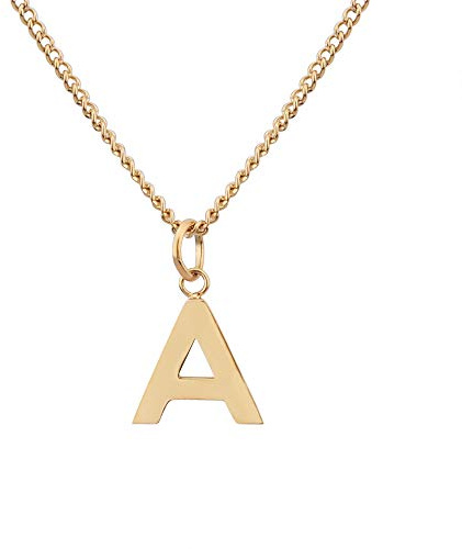 GD GOOD.designs Kette mit Buchstaben Gold 18 Karat - Wasserfest I hautverträgliche Halskette für Damen mit A-Z Anhänger I Initial Buchstabenkette