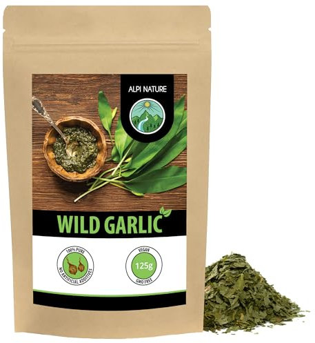 Alpi Nature Wild Garlic 125g 4.4 oz, Dried and Chopped Wild Garlic Seasoning for Cooking