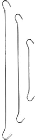ShopHerzog 10er Set Abhängehaken 80 cm Dekohaken Doppelhaken S-Haken, aus verzinktem Draht Deutsche Produktion - Made in Germany (80)