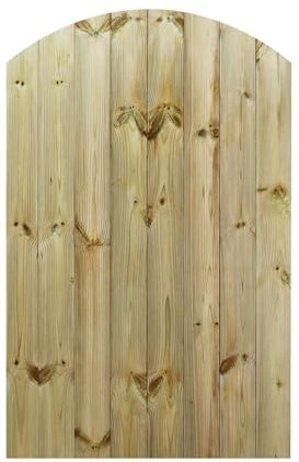 Made to Measure 5ft Wooden Garden Gate, Custom T&G Fully Framed Arch Top Treated Timber Door for Outdoor Pathway Home Access, MAX 150cm High x MAX 90cm Wide