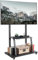 VIVO Heavy Duty Mobile TV Cart for 42 to 100 inch Screens up to 150kg, LCD LED OLED 4K Smart Flat and Curved Panels, Max 800x600 VESA, Metal AV Shelf, Locking Casters, Black, STAND-TV100C