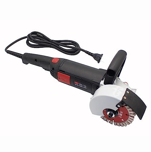LeTkingok Cortadora de Ranura de Pared de Hoja de Sierra Doble de 220V, Cortadora de Hormigón a Prueba de Polvo 1800W 6000r/min