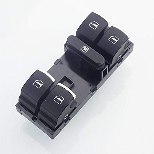 Car Headlight Switch Scheinwerferschalter + Chrom-Power-Seitenspiegelschalter / Passend for VW Golf 5 6 Jetta 5 6 Passat B6 / Passend for Touran Tiguan Scirocco Amarok Headlight Switch ( Color : Blue