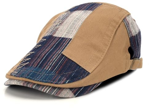 M MOACC Schiebermütze Barret Flat Cap Schirmmütze für Herren Damen, Gatsby Newsboy Cap Baskenmützen Golfermütze