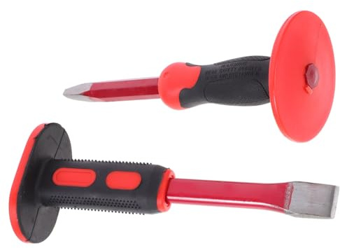 Healeved Scalpelli Da Muratura Protezione Per Mano Scalpelli Da Intaglio e Demolizione in Acciaio Temprato Per Frantumazione Del Calcestruzzo Utensili Da Muratura Pervori Pesanti