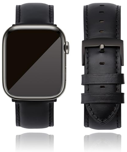 CORROPELLE läder Klockband Kompatibel med Apple Watch 42mm 41mm 40mm 38mm för Män Kvinnor Armband, Klockarmband av Läder Med Toppkorn Ersättningsband för iWatch 11 10 9 8 7 6 5 4 3 2 1 SE3 SE2 SE
