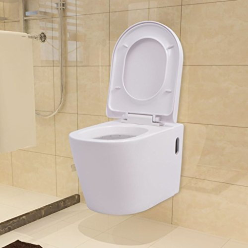 ShGaxin WC suspendu en céramique blanche,Articles de matériel,Produits de plomberie,Articles de plomberie,WC et Bidet,WC(SPU:244270)