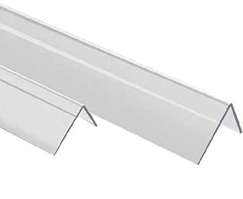 PVC Winkelprofil Kantenschutz Kantenschutz, transparenter Eckenschutz für Fliesen/Tapeten/Wand, 100–270 cm Länge, Kunststoff-Kantenschutzstreifen, Innenbereich, Wohnzimmer, Schlafzimmer