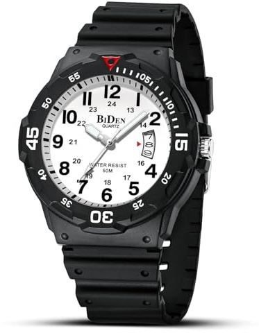 HANPOSH Reloj Hombre de Cuarzo Analógico 30M Relojes de Pulsera a Prueba de Agua Relojes Geniales con Fecha Reloj de Diseñador de Moda de Negocios