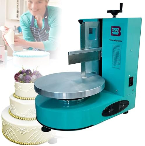 Cake Making Smoothing Machine Cake Cream Spreading Coating Smearing Machine Cake Decorating Coating Machine Cake Cream Smoother Adjustable Cake Scraper For 4-12inch Cake 304 Stainless Steel Green