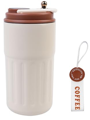 VOANZO Taza Aislante al vacío de Acero Inoxidable 304, Pantalla táctil Inteligente LED, medidor de Temperatura, Botella de Agua de 450ml, Tazas de Viaje para café