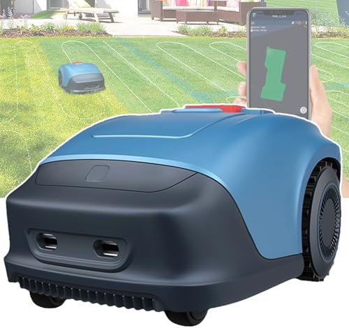 伟 祥 Robot Lawn Mower, Automatic Robotic Lawnmower for Grass Cutting, APP Control with Virtual Boundaries, 33% Slope, Cut Height 0.78-1.97, Low Noise Less Than 62 dB