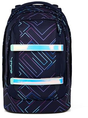 Satch pack ab 5. Klasse ergonomisch 30L Stauraum standfest Organisationstalent Purple Laser - Dunkelblau