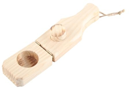 Cheotime Wooden Tostonera Plantain Press, Pataconera de doble diseño con bucle colgante fabricante de tostones pequeños para tostones plátanos fritos