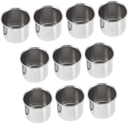 Didiseaon 10 Pezzi Tazze Graduatorie Acciaio Inossidabile Misurini per Liquidi e Ingredienti per Cucina e Facili Precisa per Adulti