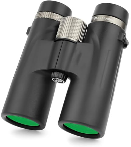 Housunzi Tragbares 12x42 HD-Fernglas, Hochleistungs Nachtsicht Fernglas, Fokussier Fernrohr, IPX7-Stickstofffüllung Wasserdicht für Vogelbeobachtung Jagd Reisen Fotografie,Schwarz,12x42