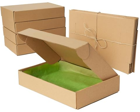 Cajas Carton Pequeñas para Envios 20Pcs | Caja Cartón Regalo | Cajas para Envios de Paquetes | Embalaje para Envíos | Packing Boxes | Cajas de Carton para Mudanzas | Cardboard Boxes 25x16x7cm