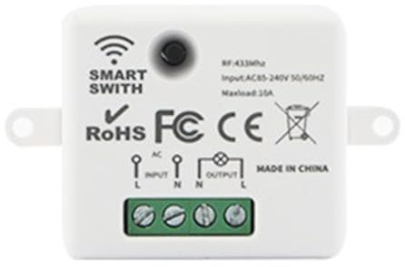 Paaruter Interrupteur Tactile Sans pour Maison Intelligente avec Commande Murale 433 MHz, Récepteur de Bouton et Contrôleur de Lampe LED.