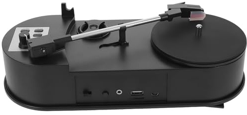 FIXOSHEE Tocadiscos de Vinilo Vintage Portátil con Conversión Mp3 sin Ordenador Reproductor de Discos Compacto con Altavoz Retro para Uso en Hogar y Estudio