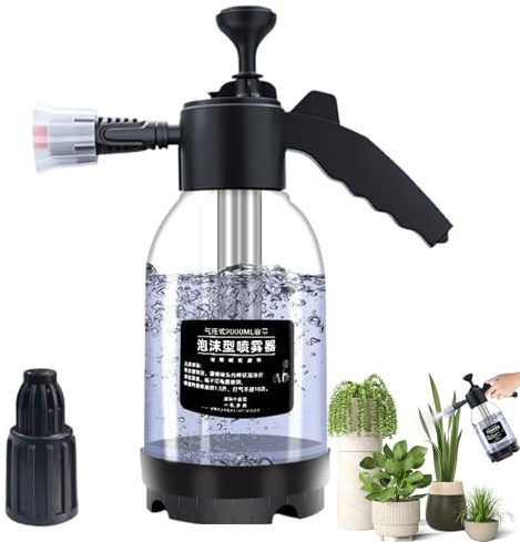 Pulverizador de mano, multiusos presurizado a prueba de fugas de 2 litros, pulverizador de agua de limpieza de plantas, para el hogar, vegetales, flores, balcón, ventana, vidrio, limpieza de suelos