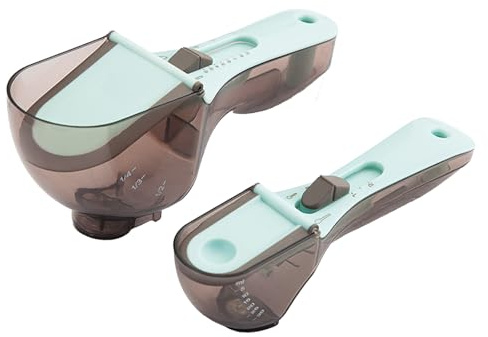 Cuchara Medidora Ajustable, Medidor comida perro, Pequeñas y Grandes Cucharas Medidoras, para Cocina Medición Precisa de Líquidos y Secos, Alimentación Precisa y Exacta