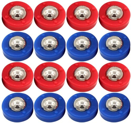 DOITOOL Juego de Discos de Tejo de Mesa 32 Piezas Rodillos de Repuesto para Mini Tejo en Azul y Rojo y Ocio