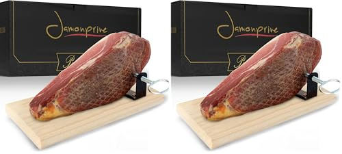 Jambon Serrano Cru Désossé Grande Réserve environ.1 Kg - Jamon Serrano - SUPPORT À JAMBON ET COUTEAU NON INCLUS – Jamonprive Premium (Lot de 2)