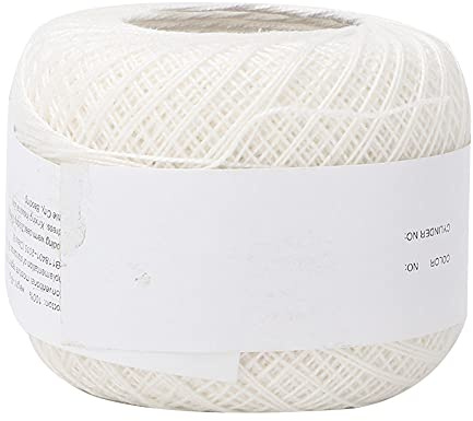 Handstrickgarn, Häkelgarnwolle, Baumwollhäkelgarn, Handstrickgarn, Spitzenbaumwollgarnfadenball, Spitzenbaumwollgarn, zum Stricken von Häkelhandwerk (6601 Schneewittchen) Strickwerkzeuge