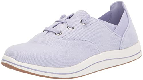 Clarks Damen Breeze Ave Sneaker, Flieder Leinwand, 40 EU