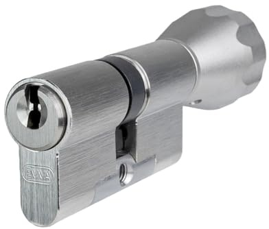 EVVA ICS Knaufzylinder 31/41K | Profilzylinder Zylinder mit hohem Kopierschutz & Einbruchschutz | Pickingschutz Aufbohrschutz Ziehschutz | Patentschutz bis 2038 | Inkl. 5 Schlüssel | Sicherungskarte