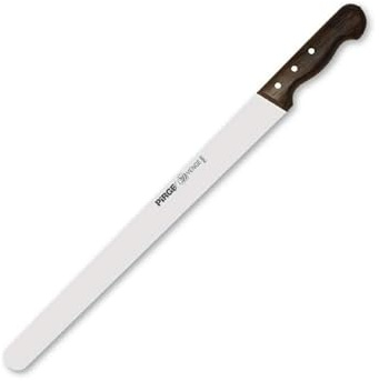 Pirge Sultan Pro Dönermesser 36 cm Breit - Aufschnittmesser - Schärfstes Döner Langmesser - Schneidemesser - Fleischmesser - BBQ Messer - Edelstahl Profi Küchenmesser - Handgefertigtes Wengeholz Griff