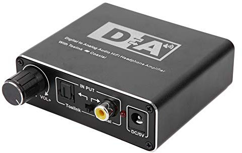 Convertitore di segnali audio digitali, convertitore audio portatile Fibra ottica coassiale digitale ad adattatore di segnale analogico R/L Amplificatore stereo jack da 3,5 mm