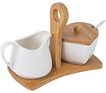 Salsiera per Latte, Brodo, Salsa Crelatore di ceramica latte brocca pizzicatore lanciatore brocca di ceramica tazza da caffè con tazza di zucchero a forma di cuore vassoio e coperchio per Pranzo, Past