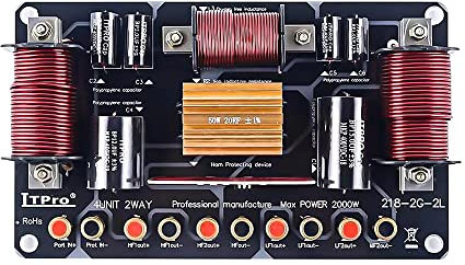 JINGERL 2000W 2 Wege Crossover Hochtöner Bass Lautsprecher doppelte Höhenwoofer Frequenzteiler Stufe Crossover Filter DIY. Heimkino
