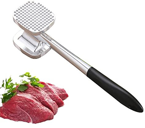 ATRNA Martello di Carne, Batticarne a Doppia Faccia Bistecca Maiale Accessori Cucina Batticarne Martello Professionale Batticarne a Doppia Faccia