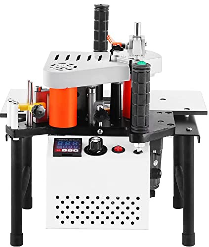 NAMVI Chapadora de Cantos de sobremesa, Máquina chapadora de Cantos de carpintería de Doble Cara de 1200 W, Velocidad de Cantos de 0~6 m/min, Chapadora de Cantos de PVC de Madera, para Bordes Rectos