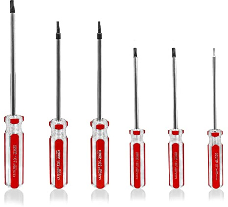 Litoexpe 6 Pcs Magnetic Triangle Head Screwdriver Set, Triangle Screws Driver Tool, 1.8mm, 2.0mm, 2.3mm, 2.7mm, 3.0mm, 4.2mm