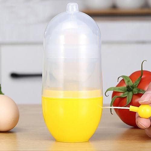 RXMORI Manuelle Eierstreuer, Eiweiß- und Eigelb-Spin-Mixer, Eier-Rührgerät, Manueller Eier-Rührgerät, Mini-Streuer, Hochfest, Einfach zu Montieren, Eigelb- und Protein-Eierschleuder