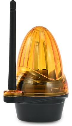 CO-Z Feu Clignotant Lampe d'Avertissement Universel pour Motorisation Portail 12V-265V AC/DC Feu Stroboscopique de Sécurité à LED Ambre Compatible avec Moteurs de Portail Coulissant/Battant