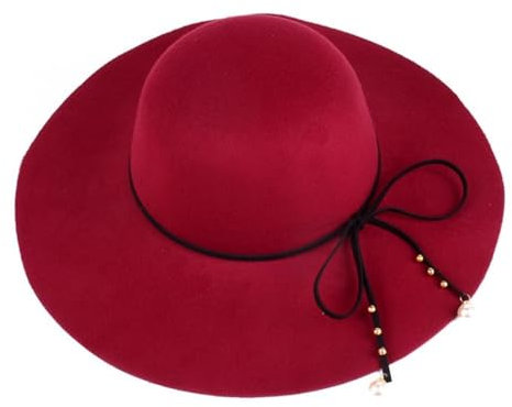 Fengyan Mützen, Wollfilz, Fedora-Hut, solide Damen-Schlapphut, breite Krempe, Kuppelmütze, 1 Packung, braun, 6 7/8-7 1/8