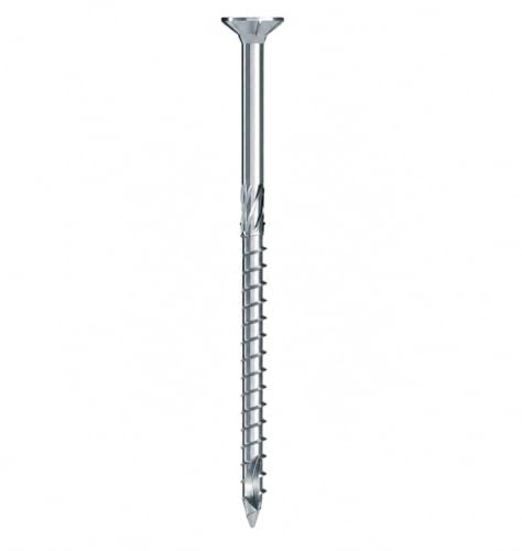 HSI HSeasy PRO SK TX30 Lot de 100 vis pour construction en bois, 6 x 100 mm, vis Torx robustes et galvanisées bleues, vis à tête fraisée pour des raccords en bois stables