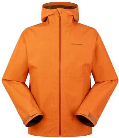 Berghaus Men's Bramblfell Gore-Tex Interactive Jacket | Waterproof | Breathable | Adjustable Hood Waterproof Jacket, Blazing Fire, S
