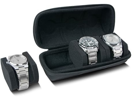 MINOIC Porta Orologi da Viaggio EVA e Nylon - Scatola Orologi Organizzatore - Custodia Orologi Imbottito - Portaorologi per Uomo - Custodia Orologi Funzionale - Scatola Porta Orologi Leggera