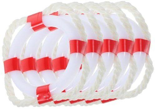 COSMEVIVI 15 STK Mini-rettungsring Rettungsring- Bojenspielzeug Nautische Schwimmröhre Mini-bojen-Modelle Kleine Terrarienfigur Nautische Rettungsringdekoration Schoß Häuser Plastik Rot