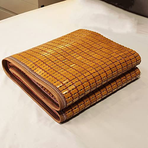 Bambus-Kühlmatte für Sofa und Bett, karbonisierte Mahjong-Bambusmatte, glatte Klimaanlage, kühles Sitzkissen für Sommerschlafen, 50 x 150 cm